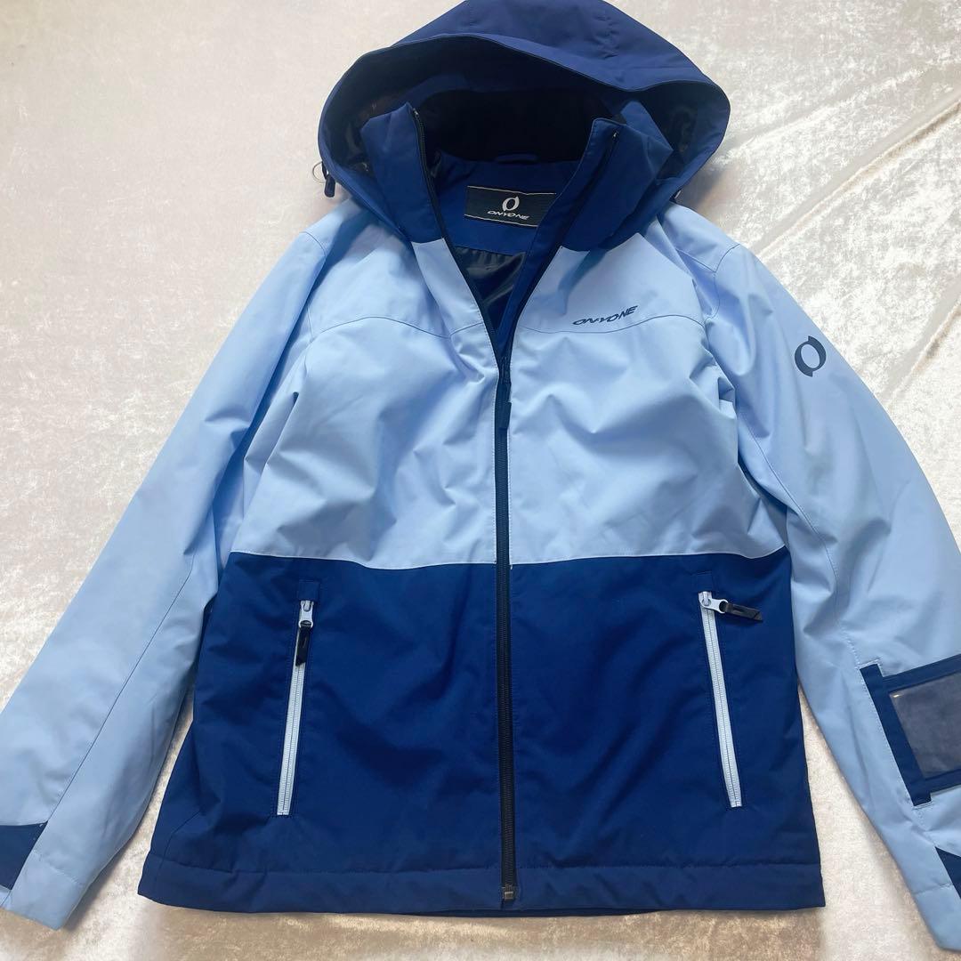 ま*と様 オンヨネ　スキーウェア　水色　ネイビー　パンツ　ジャケット　セット　上