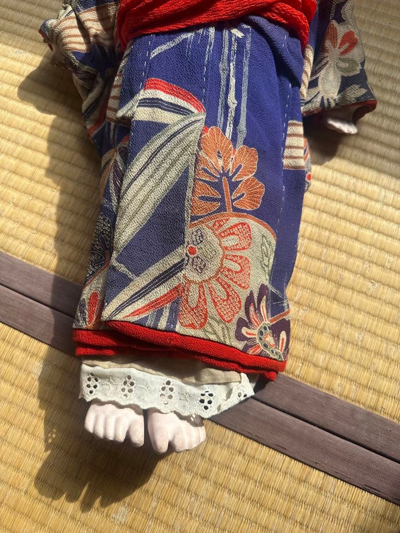 お値下げ❣️座敷童子部屋の市松人形セット 伝統的和服 黒髪