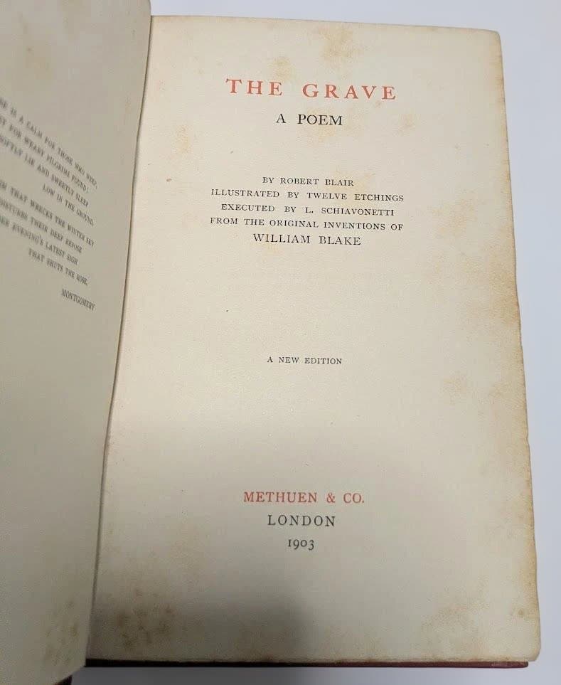 ★希少 ★ウィリアム・ブレイク★挿画本 The Grave★銅版画 13点★