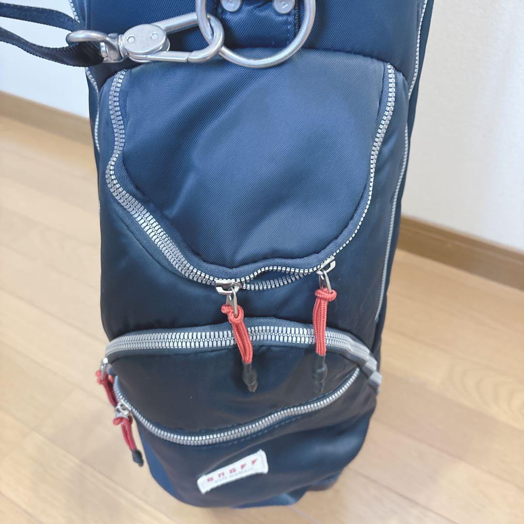K441 美品onoff オノフ ナイロンツイル ネイビー キャディバッグ
