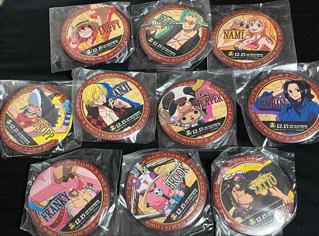 ワンピース FILM Z 缶バッジ コンプセット ナンジャタウン限定 輩 ルフィ