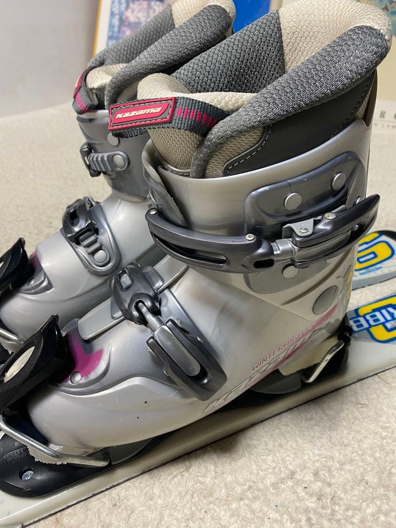 FUNスキーセットKAZAMA 90cm ブーツ24cmショートスキーセット中古