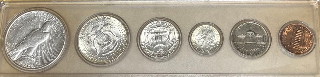 6種類1923年ピースダラー　1964年ケネディ 他　ケース入り