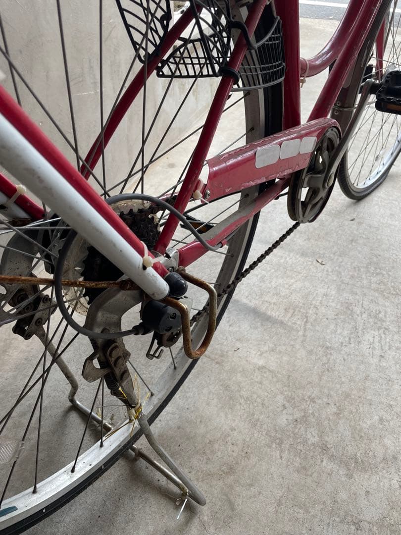 ⭐︎【世界に一台】⭐︎ギア付き改造27インチチャリ　旧デコチャリ残骸有り自転車状態悪