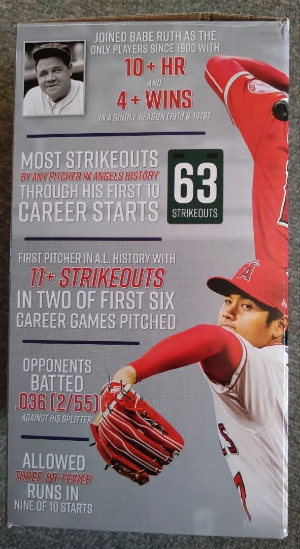 大谷翔平 ボブルヘッドフィギュア ルーキーオブザイヤー2018 エンゼルス 限定