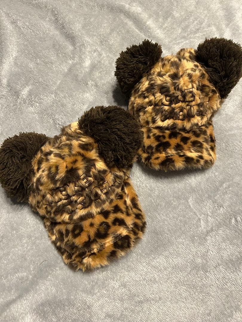 ディズニー　ヒョウ柄　ポンポンキャップ セット売り