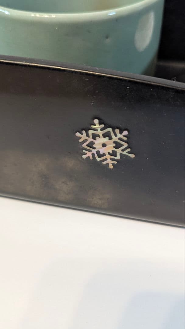 茶道具 木製黒塗 螺鈿 煙草盆一対 青磁火入 細密細工 茶懐石 漆　骨董　登月峯