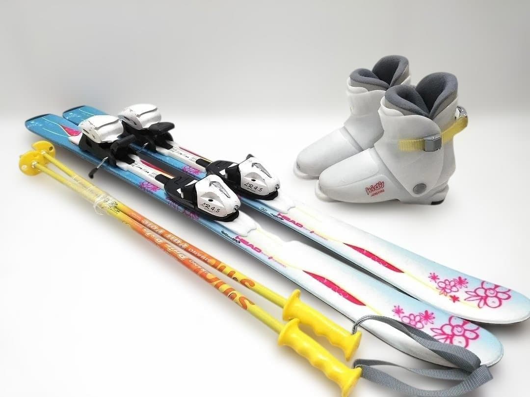 キッズ ジュニアスキー4点セットヘッド MYA No1 107cmブーツ21cm