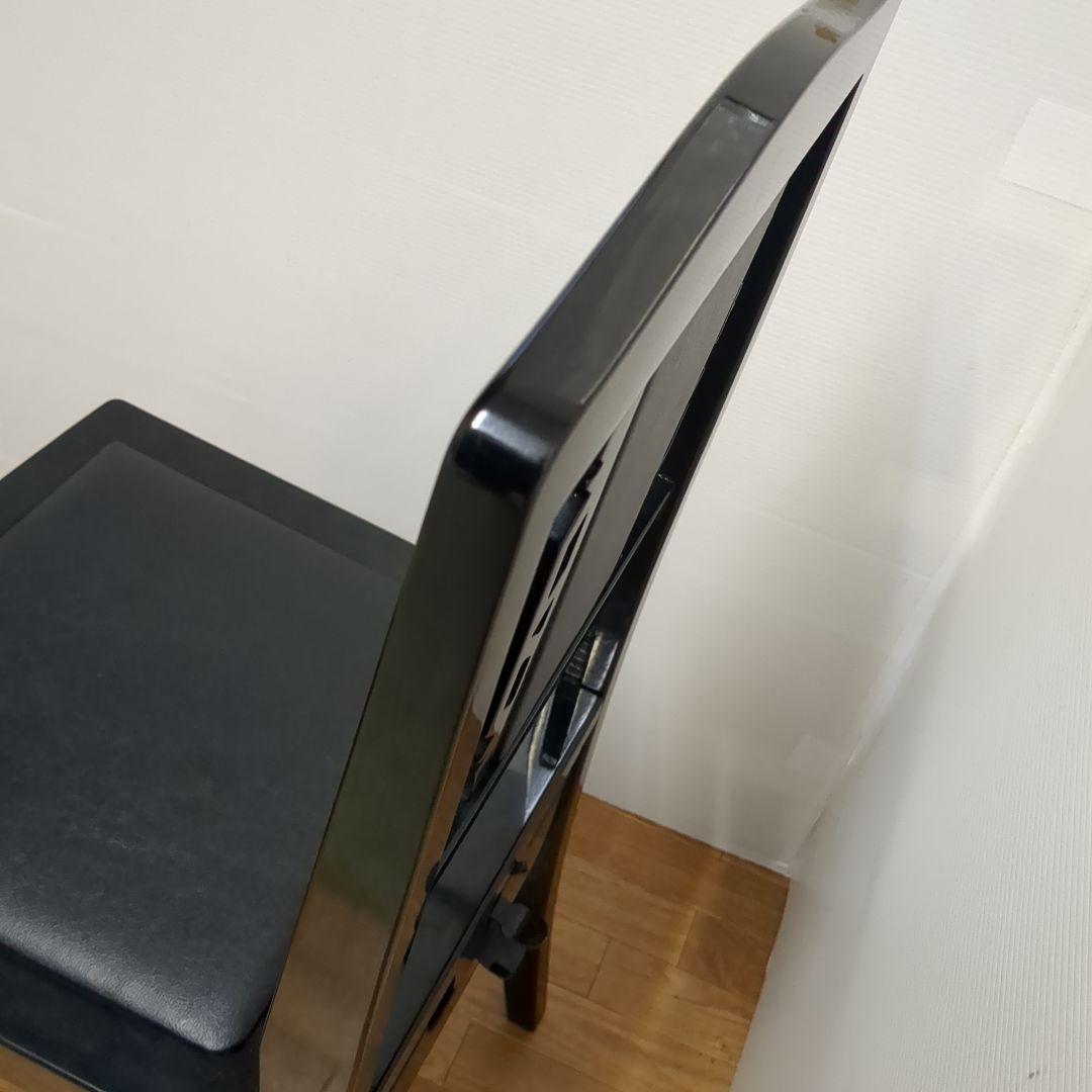 希少 名陽木工 PEACOCK ピーコック ピアノ椅子 背付 高さ調整可　木製