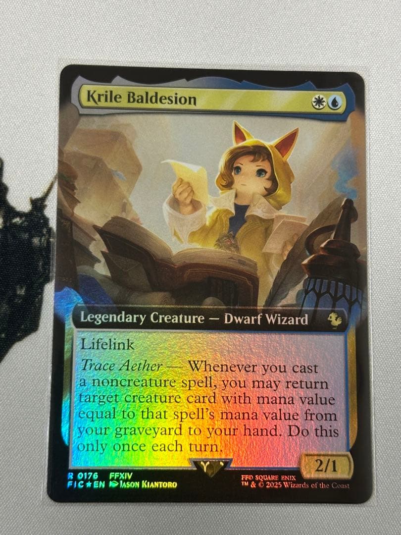 MTG クルル・バルデシオン　英語　foil 拡張アート　ファイナルファンタジー