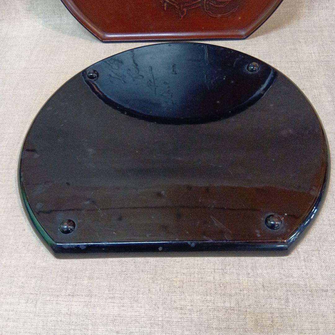 茶色漆器 楕円形 菓子器・喰籠　二つセット　アンティーク　激レア　即発送