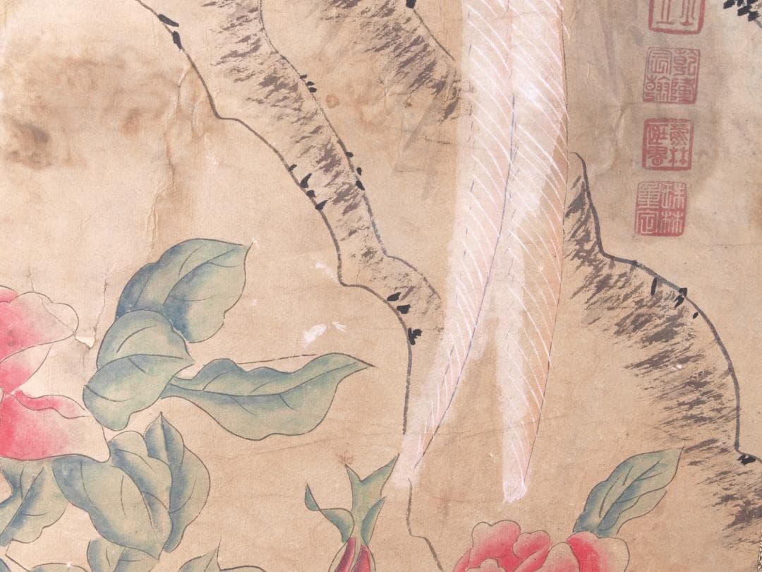 【骨董掛け軸】鳥図 中国恵　崇　北宋時代 肉筆保證 唐物唐本　掛け軸