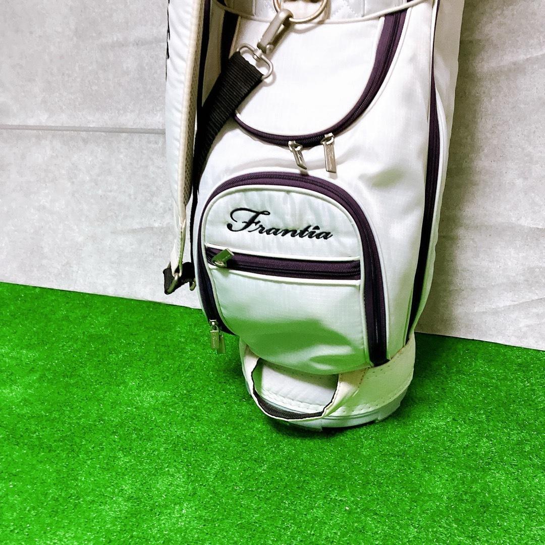 Frantia ゴルフ キャディバッグ レディース ホワイト 9型 カート式