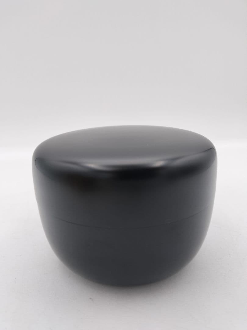 c331 【新品・未使用】平棗 黒無地 前瑞春斎　木箱 茶道具