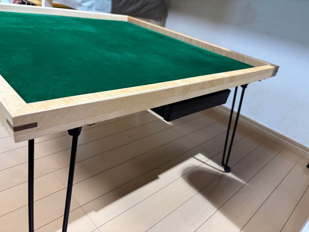 【点棒入れ付】 SUNLiGHT 麻雀卓 折りたたみ 70×70×40cm