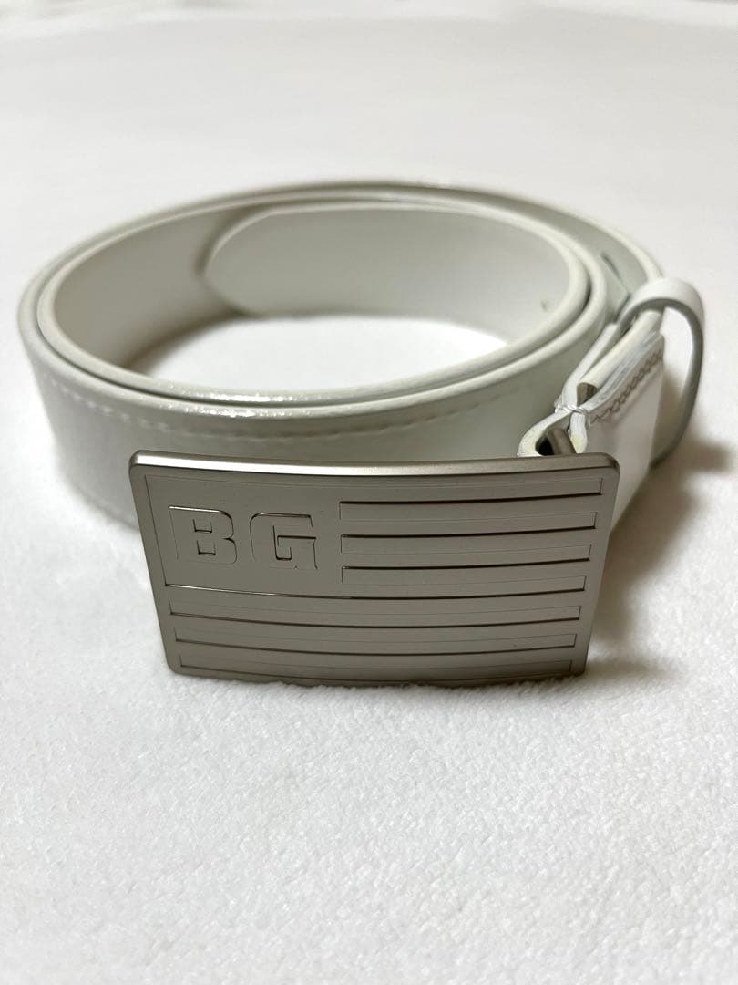 【BRIEFING】ホワイトレザーゴルフベルト＊メンズベルト＊ブリーフィング