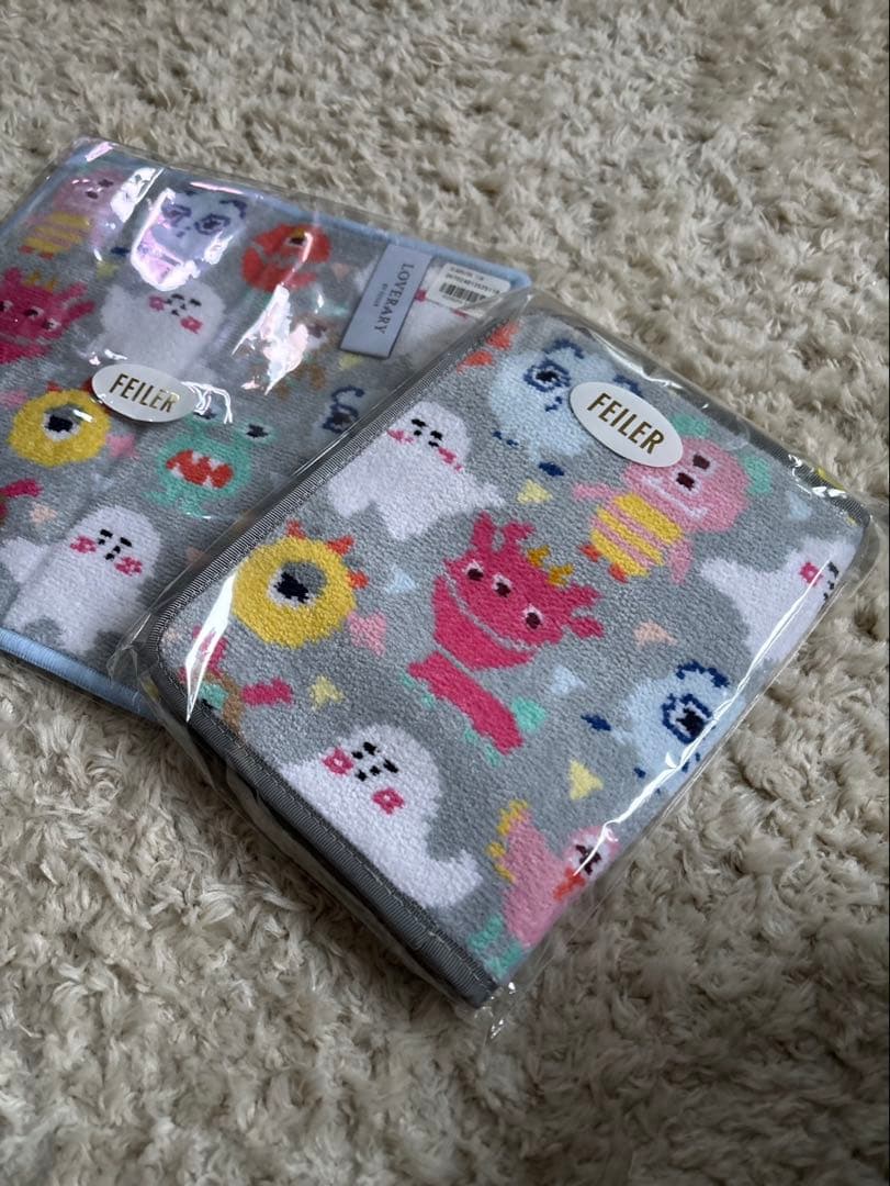 FEILER シナぷしゅ　リトルモンスター　ハンカチ&マルチケース