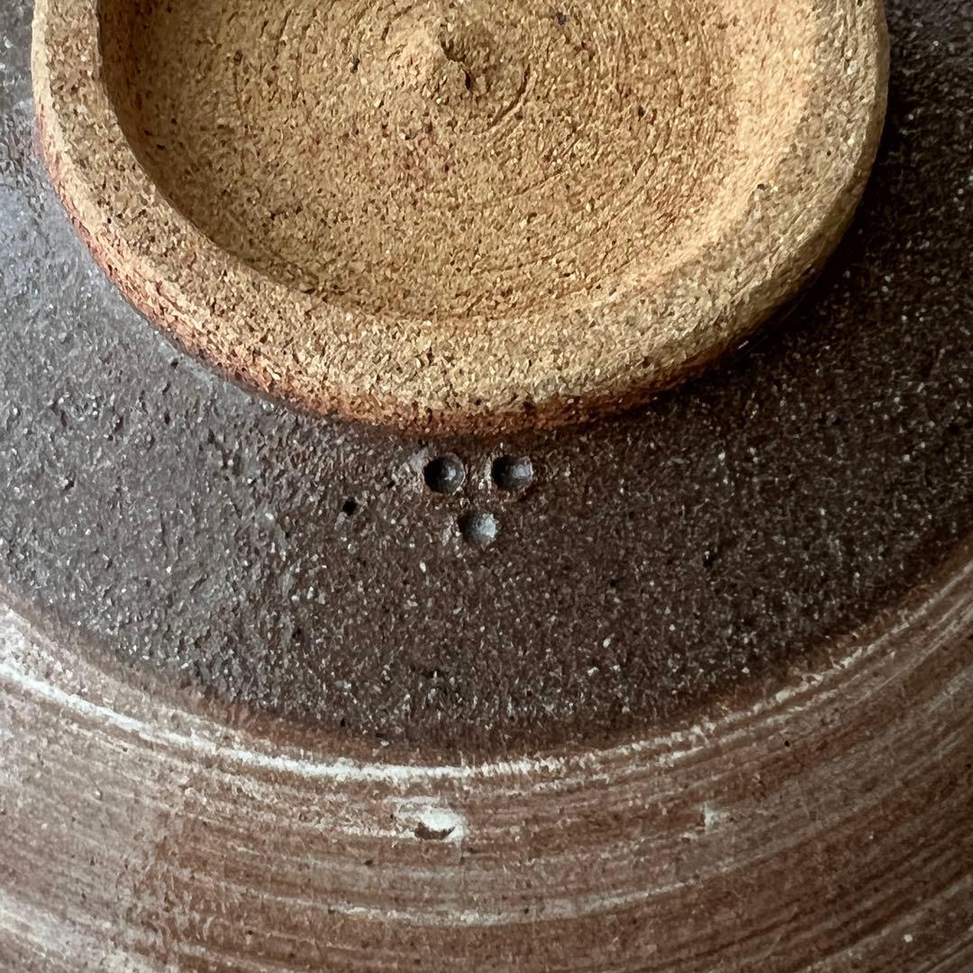 中里太郎右衛門窯　絵唐津額皿　「沢瀉、鷺」　美品