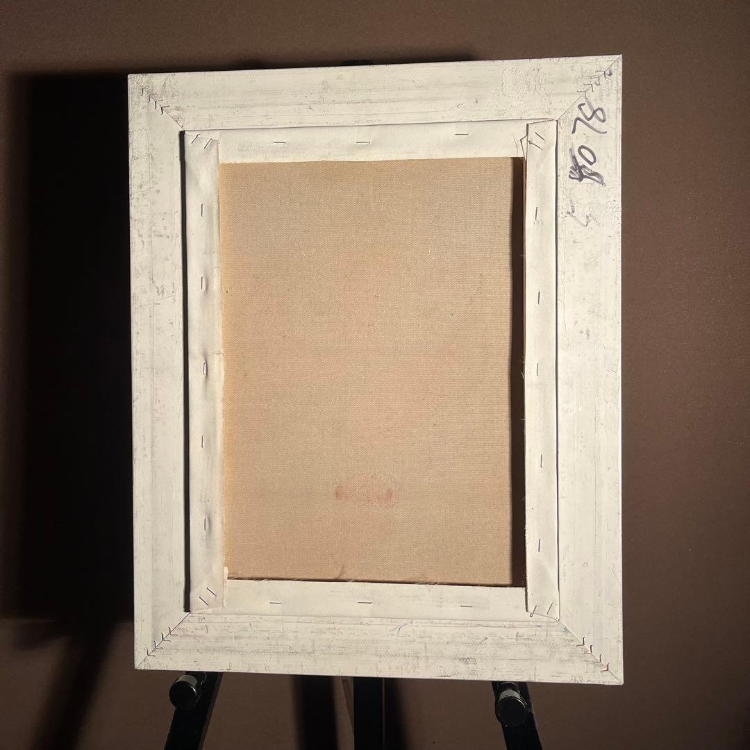 ★秀作★手書き油絵 タイガー（虎） 額付 絵画 インテリア 油彩画