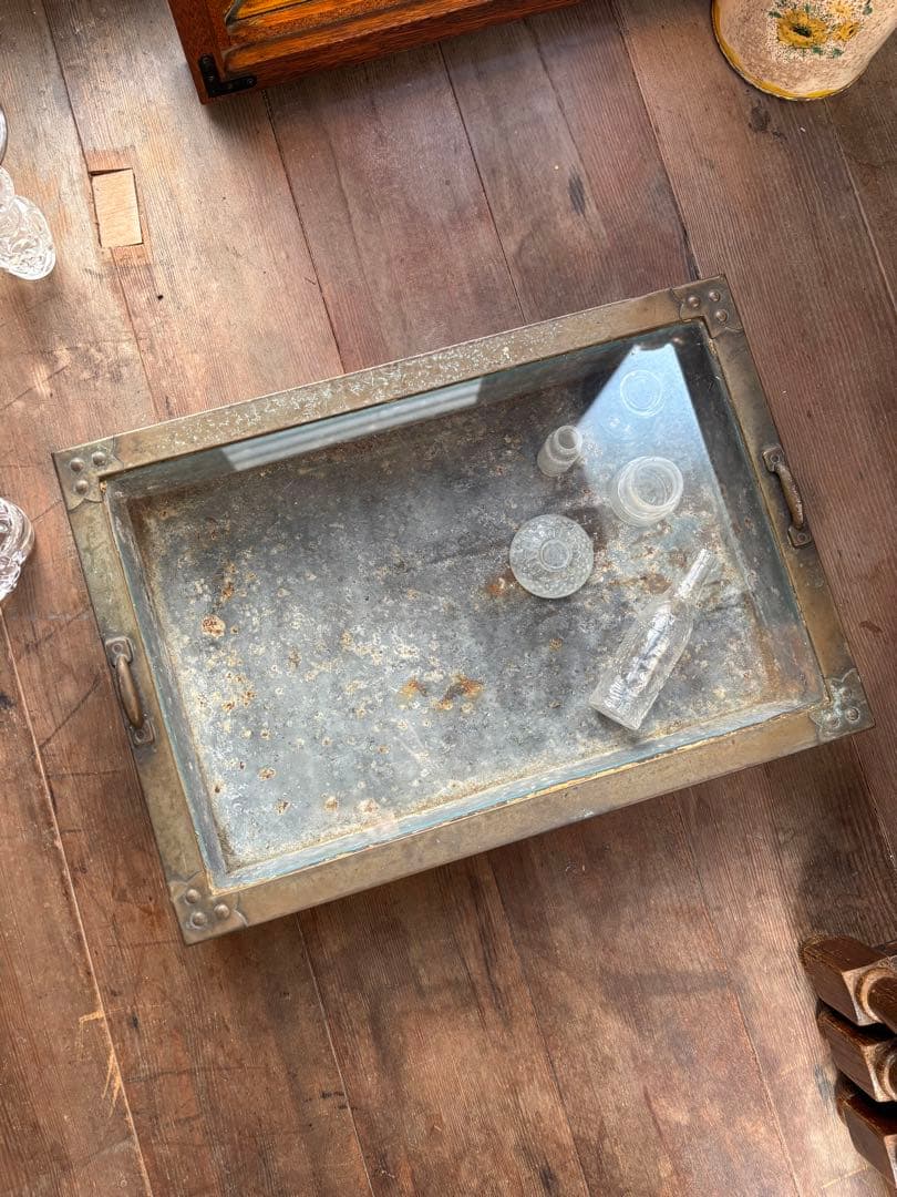 時代物 ブリキ ガラス 陳列ケース 駄菓子屋什器 ショーケース 古道具