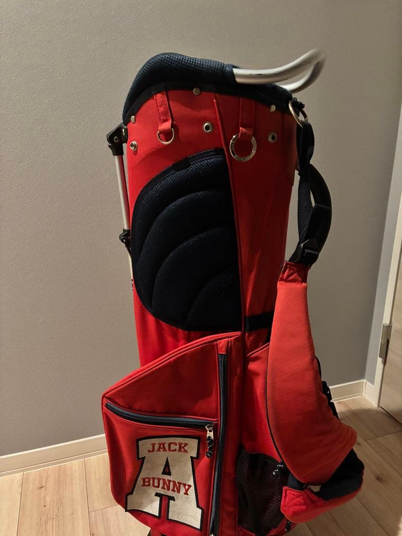 JACK BUNNY 赤 スタンド式ゴルフバッグ