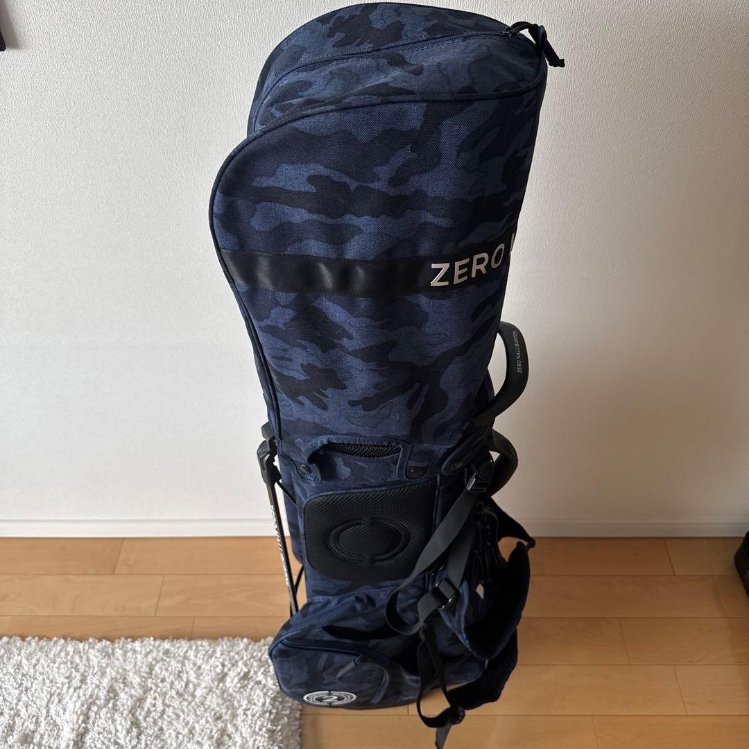 ZERO HALLIBURTON ゴルフバッグ 迷彩柄 ネイビー