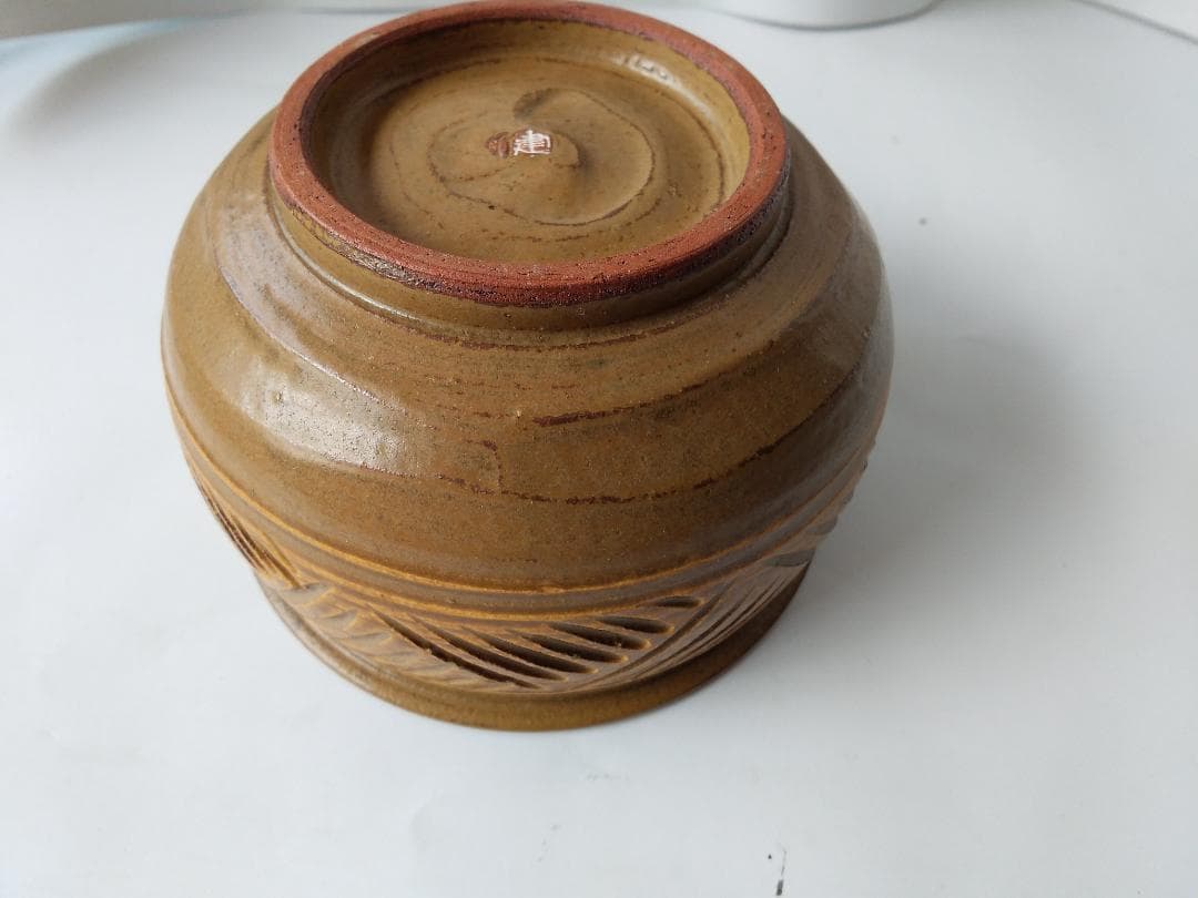 平安 健二 彫三島 建水 湯こぼし 茶道具 茶器 新品 未使用 です。