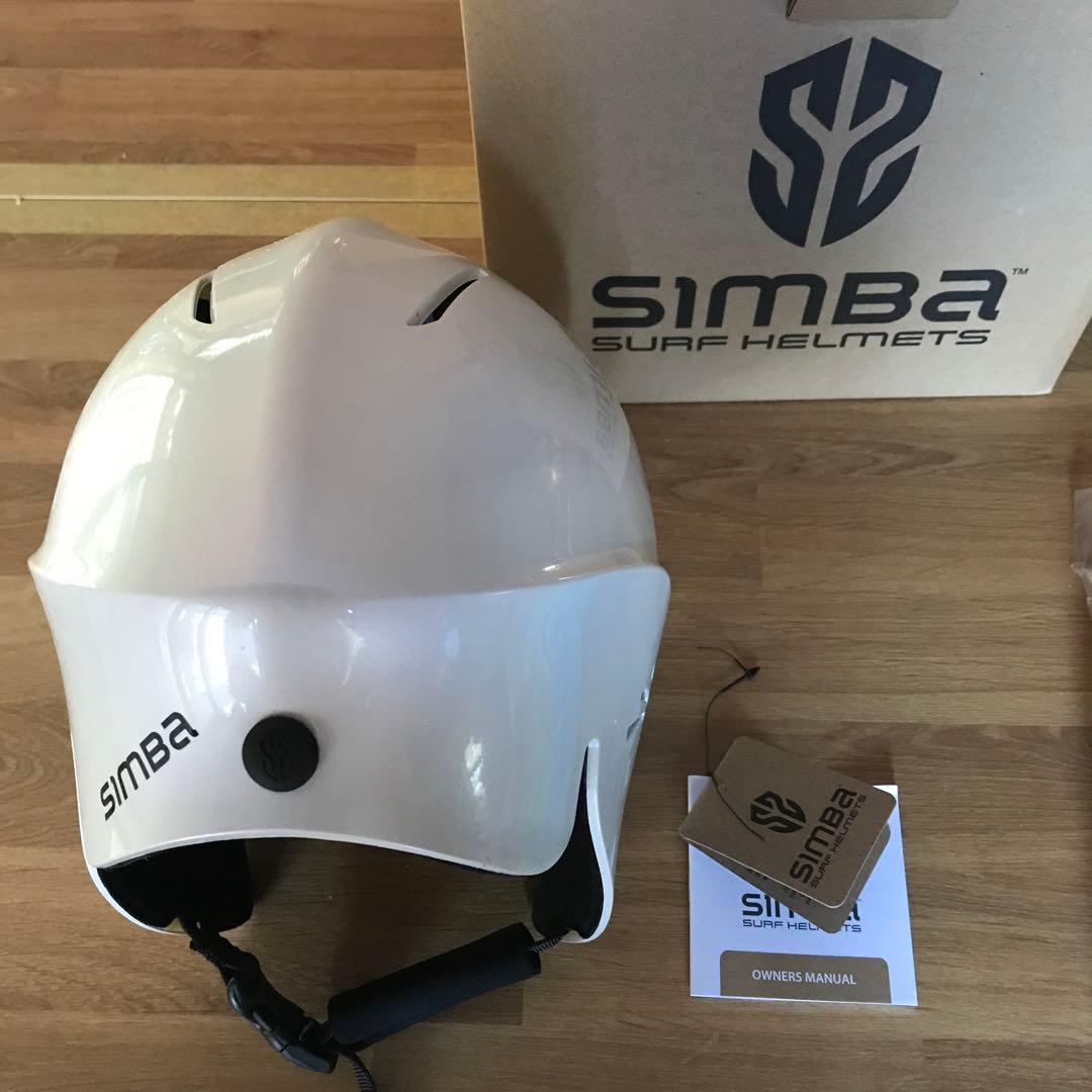 サーフィン・ボディボード Simba water sport helmet. Pearl White. L