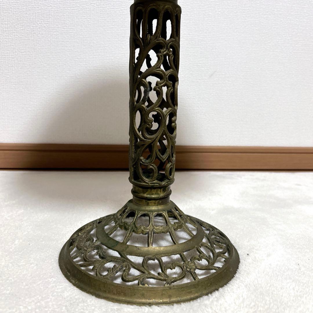 アンティーク 真鍮製 ヴィンテージ 大理石 サイドテーブル 花台 インテリア