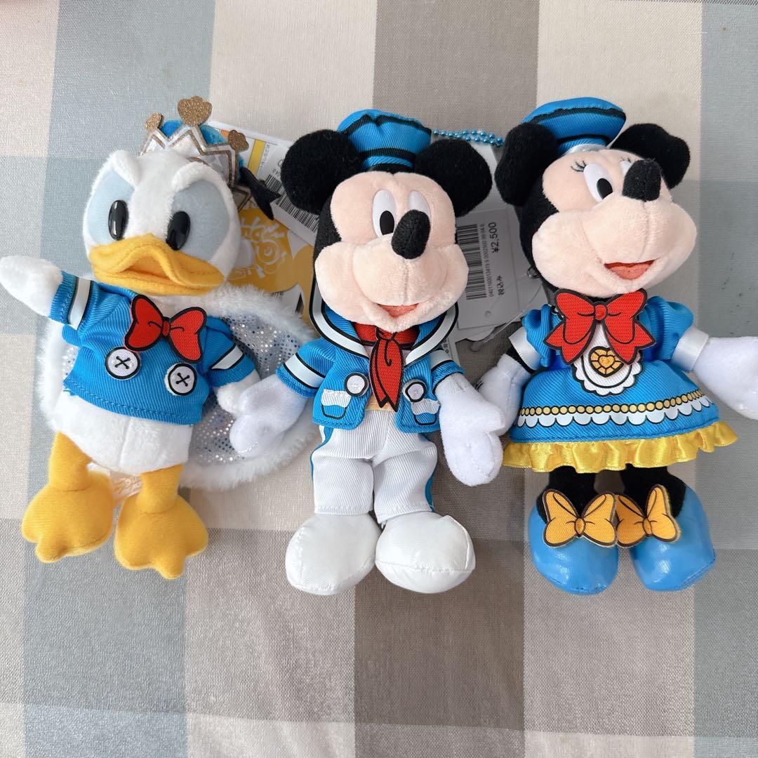 ディズニーパルパルーザ ドナルドのクワッキーダックシティ ぬいぐるみバッジセット