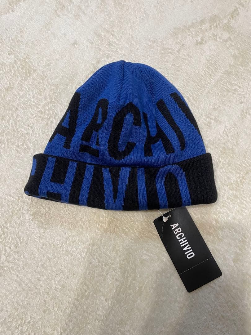 ARCHIVIO ニット帽 青/黒