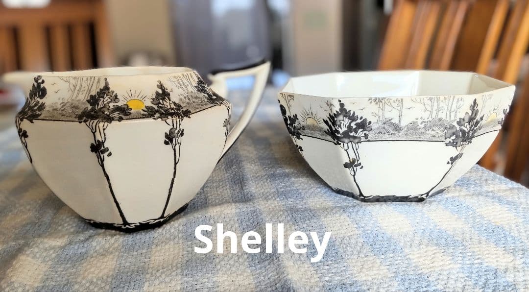 Shelley ／サンライズ＆トールツリー.クリーマー＆シュガーボウル