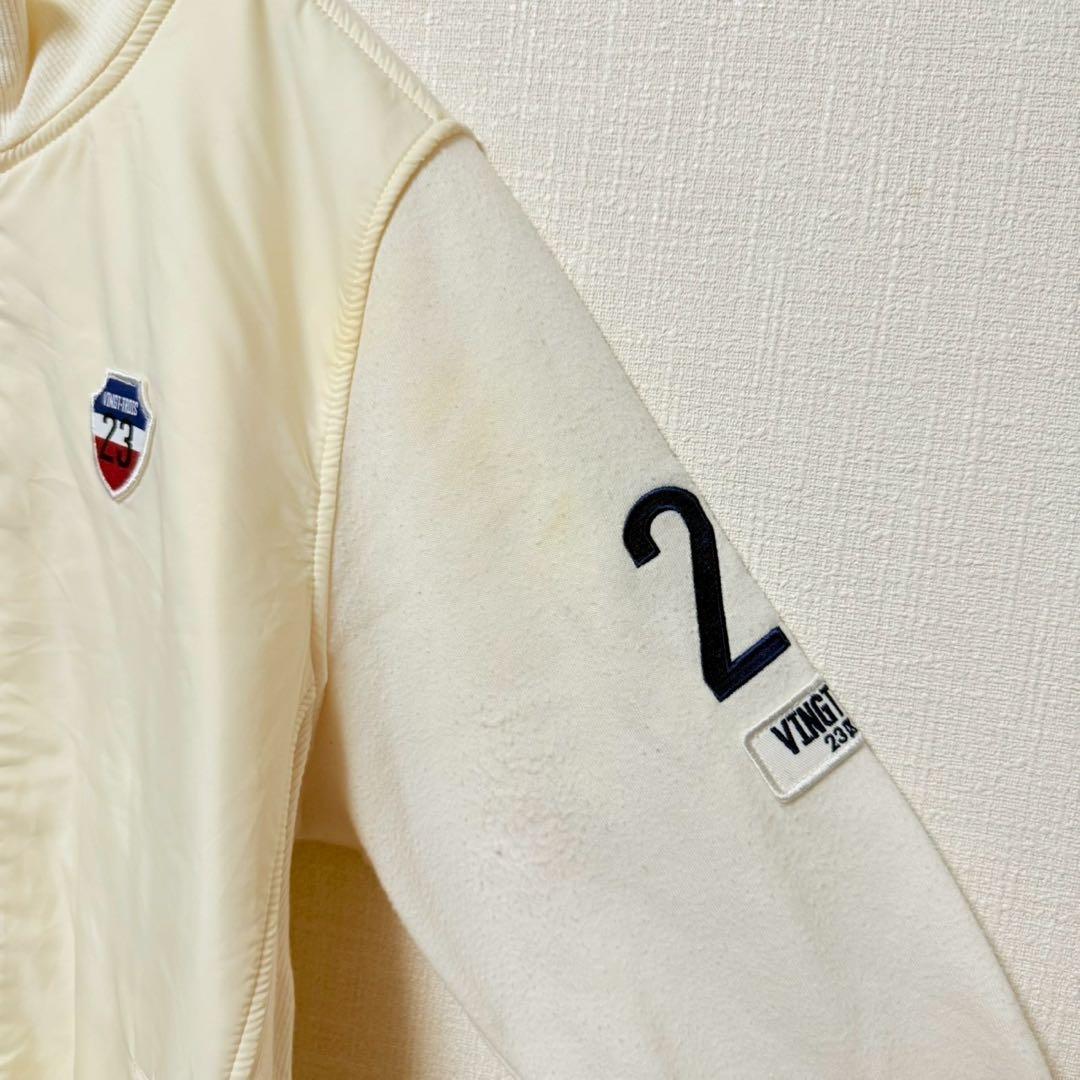 23区 ゴルフ　パーカー　ジッパー　ロゴ　オンワード樫山　ホワイト【Ⅲ】