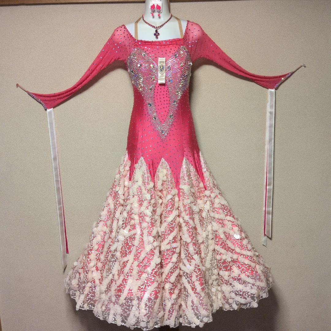 社交ダンス　衣装　ワンピース　モダンドレス 　スタンダードドレス