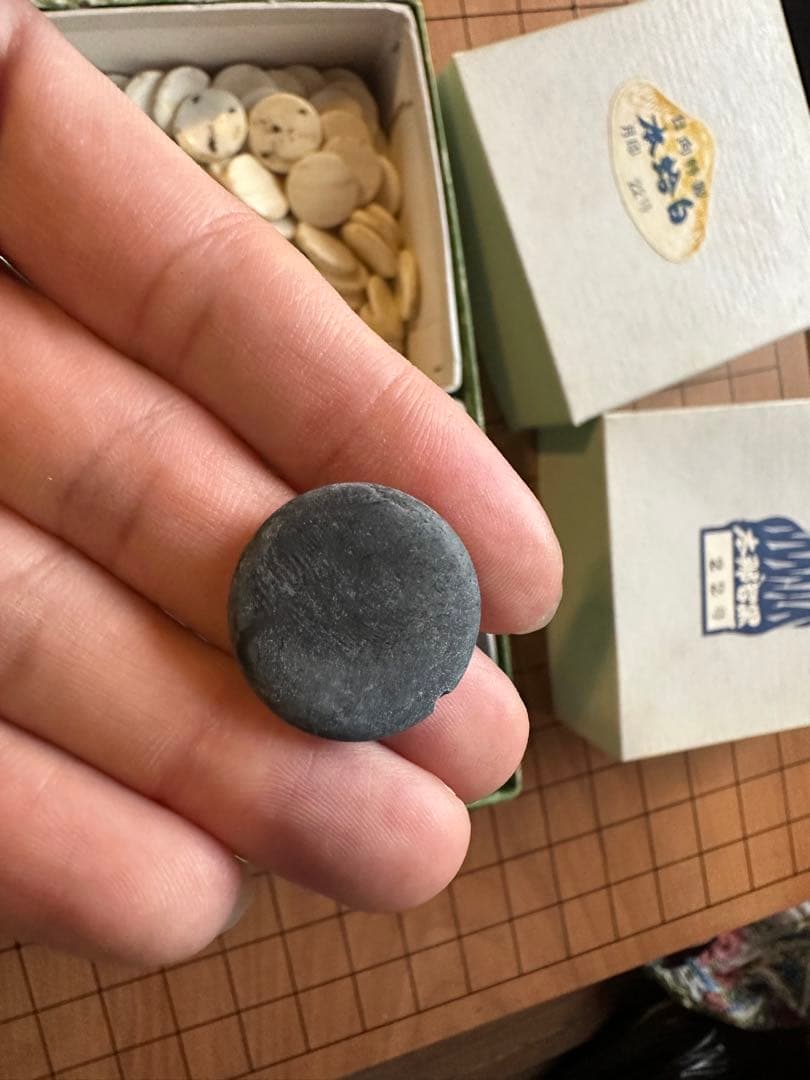 囲碁盤　蛤碁石セット