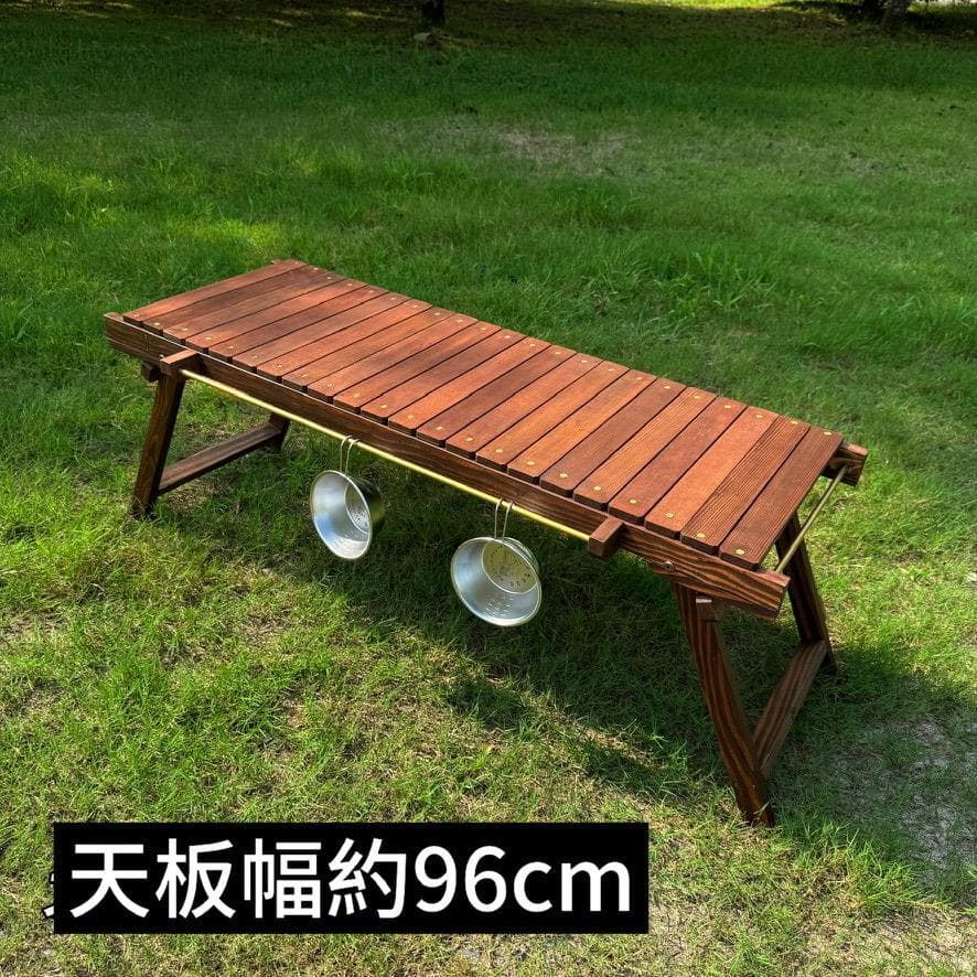 折りたたみローテーブル 真鍮シェラカップ掛け＆真鍮ビス igtテーブル