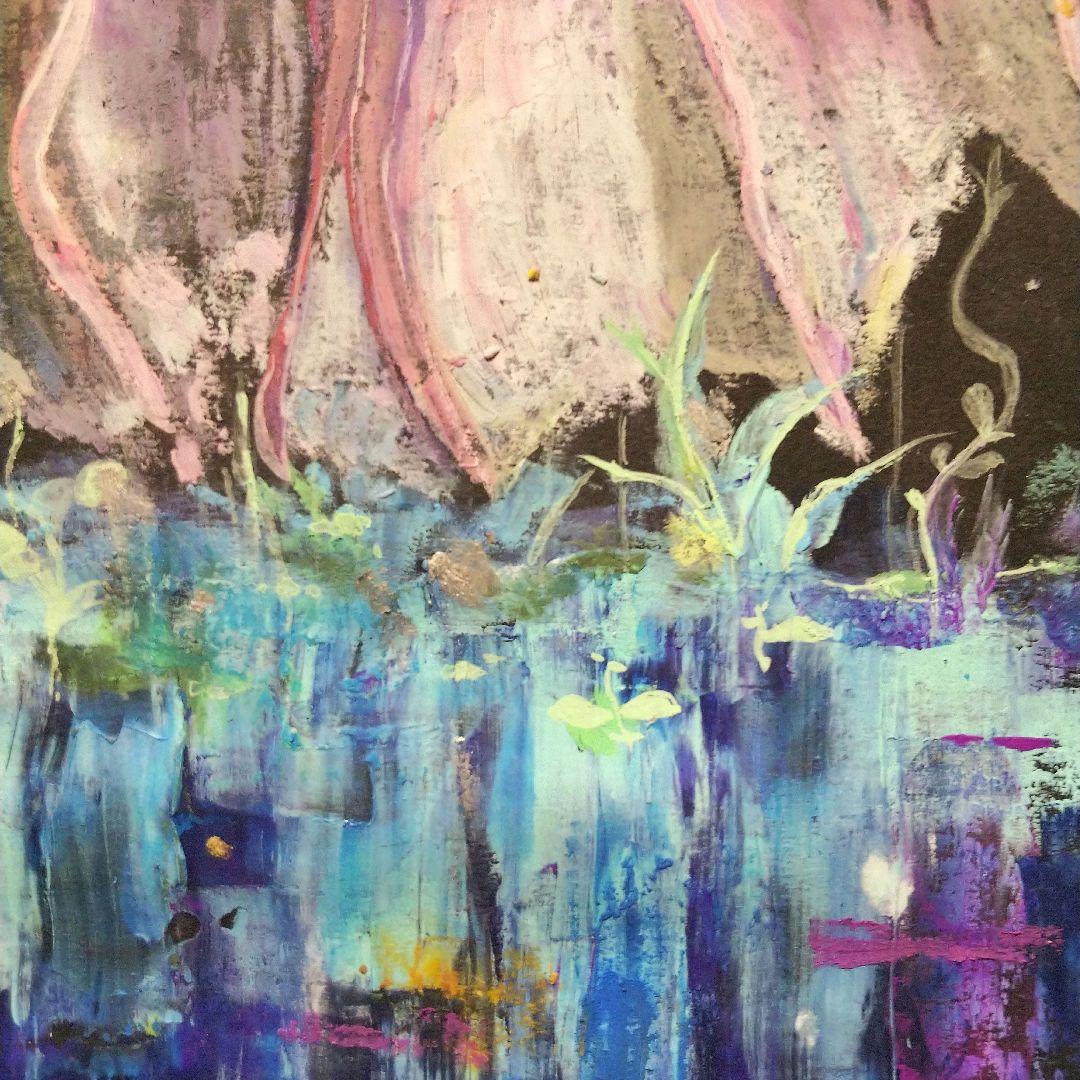 蝙蝠 コウモリ 白 蚕 創作 珍獣 動物 原画 アート 絵画 画家 インテリア