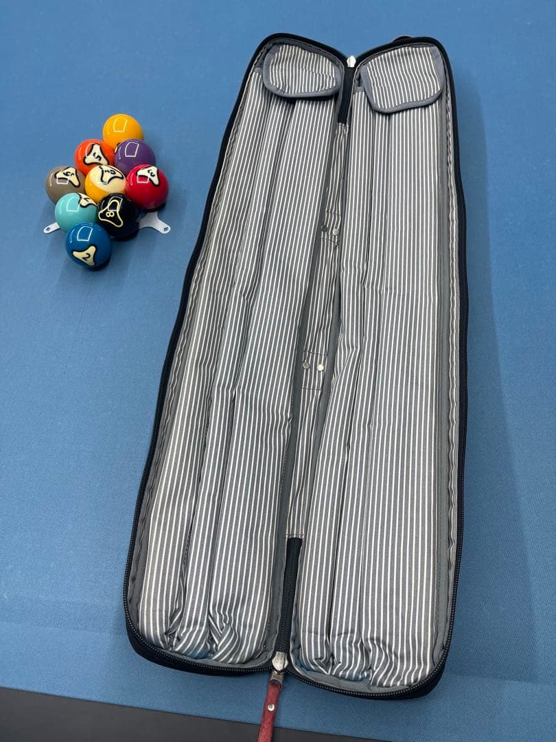 ビリヤードキューケース スリーセカンズ ブラックxレッド 2B4S 中古