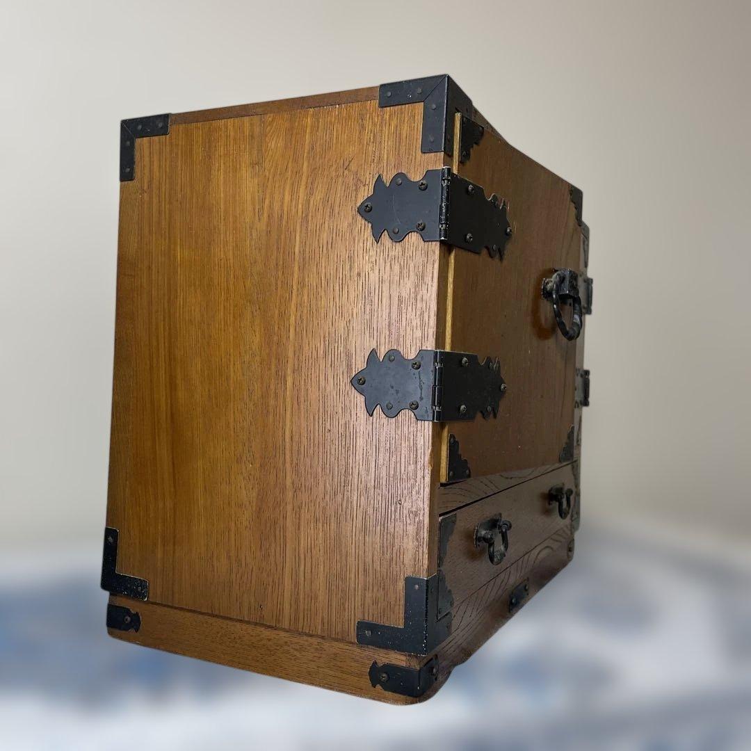 民芸調 和風 小物箪笥／小物入れ 金具付き