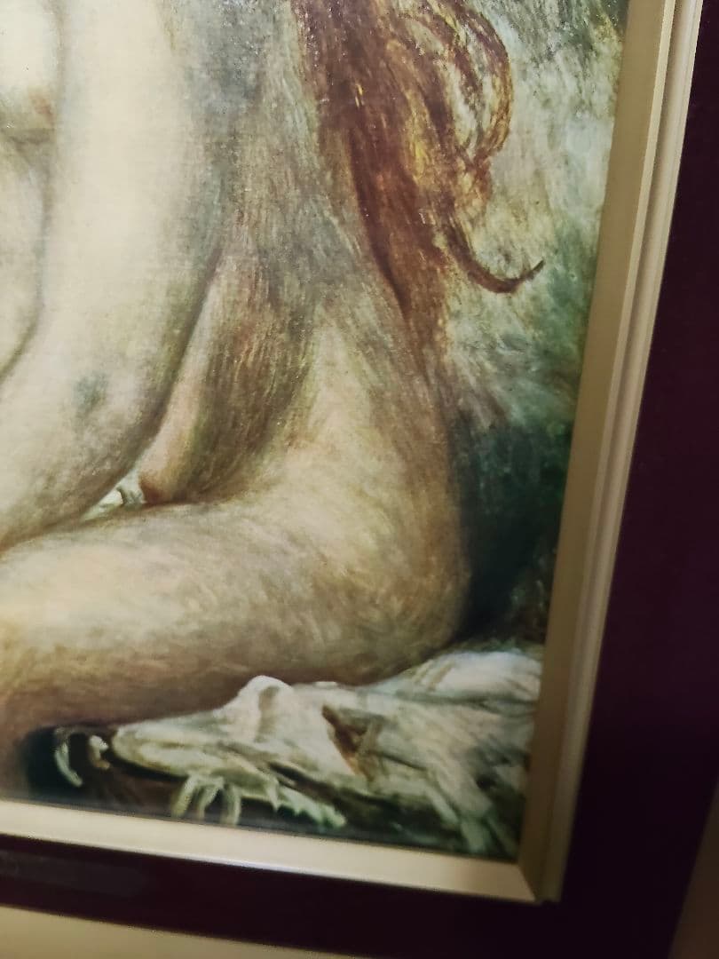 【希少】ルノワール 若い浴女 立体複製画 豪華額装 55cm アンティーク 美術