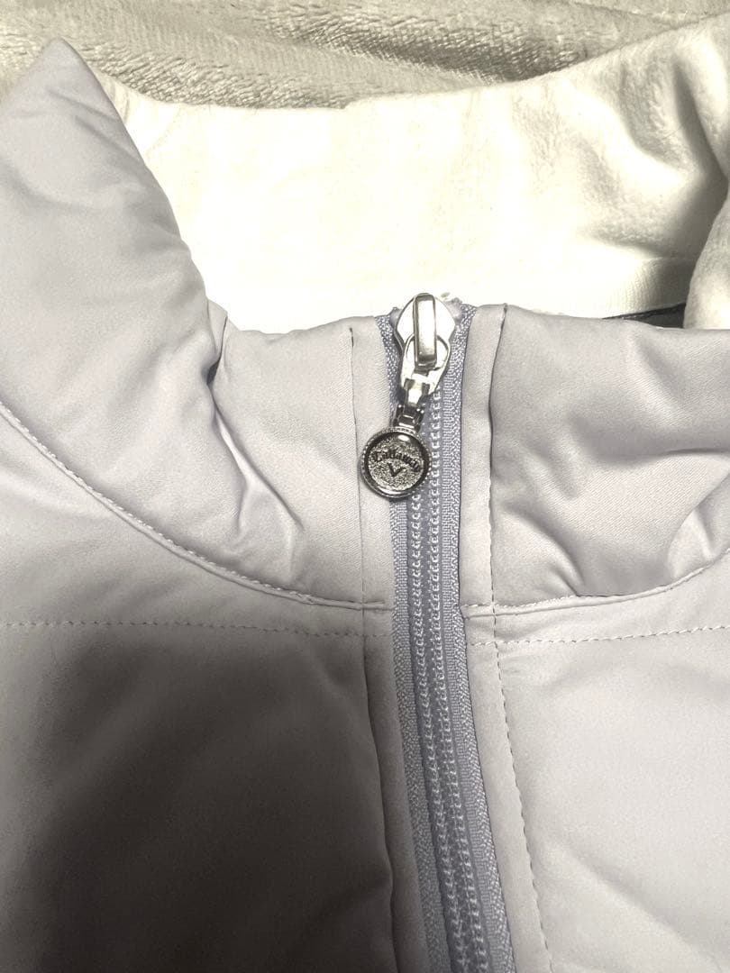 美品　キャロウェイ中綿ジャケットパープルネック内側起毛レディースLゴルフウェア