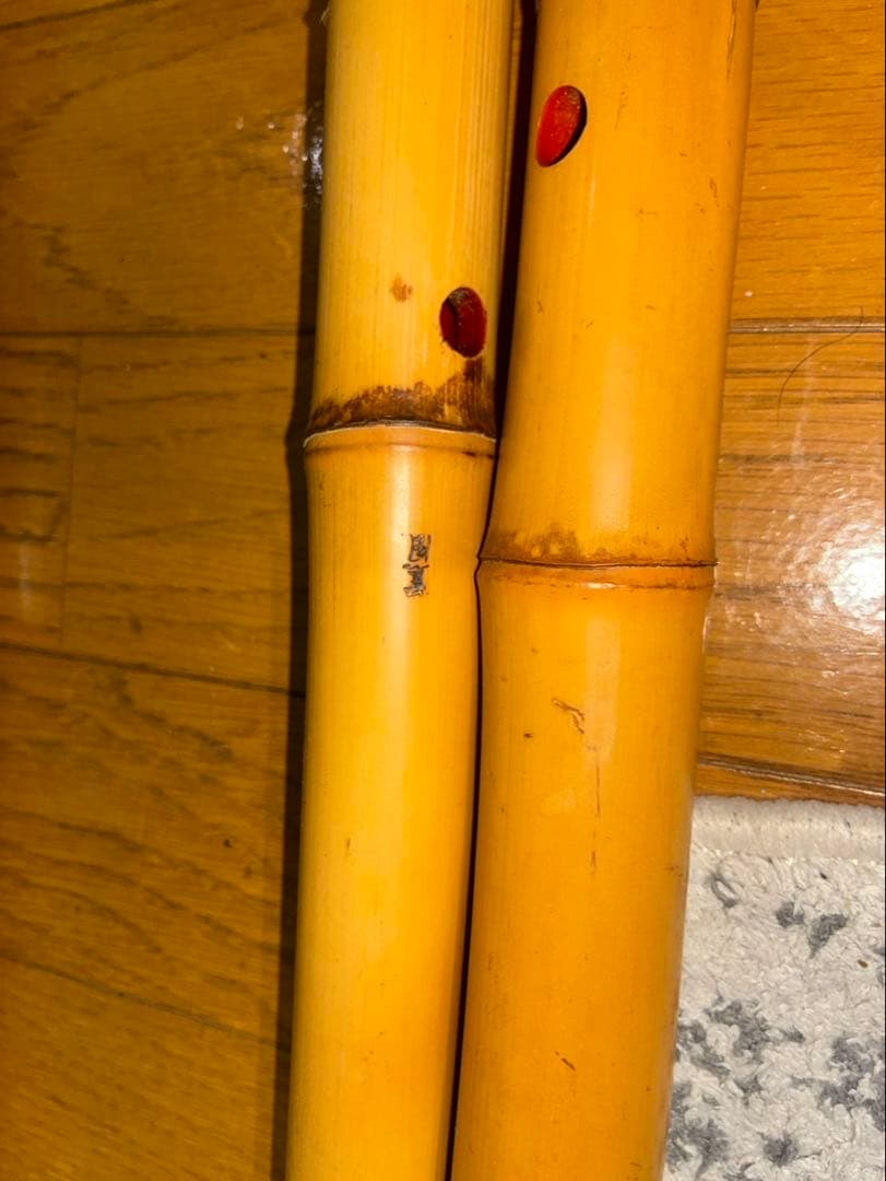 尺八七本セット 花柄カバー付き　ケース付き