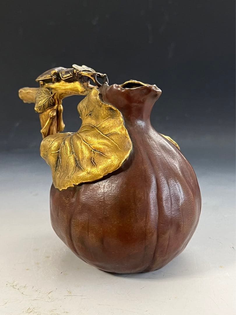 クリストフル　ブロンズ　花瓶　作家H.Varenne 1900年　レア