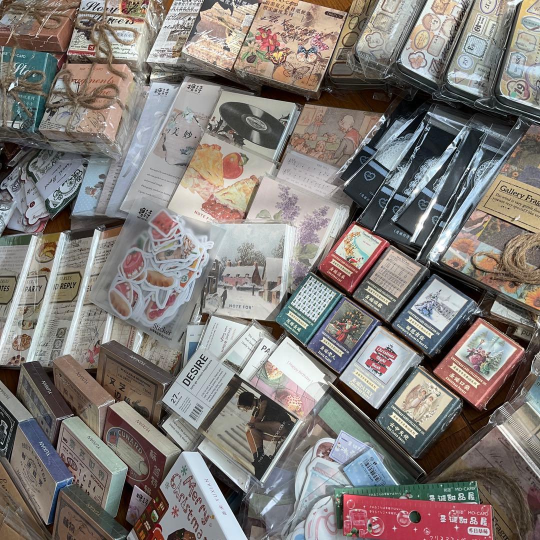 海外文具特大まとめ売り2●新品●コラージュ素材大量★大容量セット