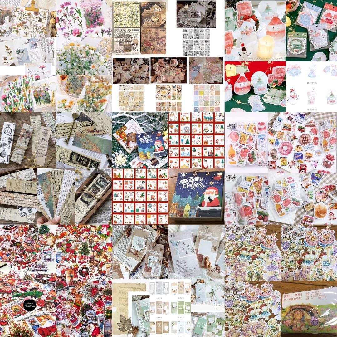 海外文具特大まとめ売り2●新品●コラージュ素材大量★大容量セット