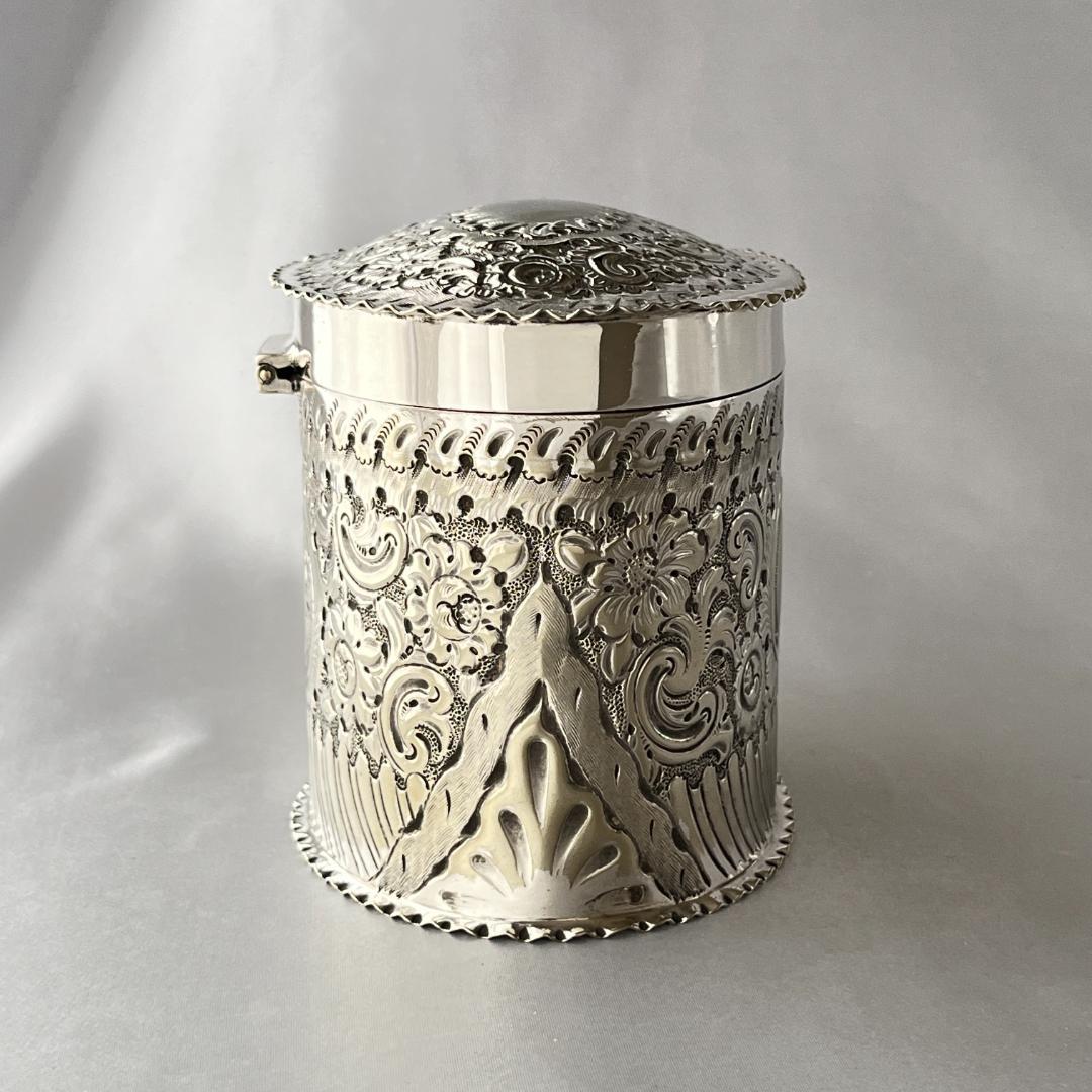 【Atkin Bros】ビクトリアン ティーキャディ 【シルバープレート】