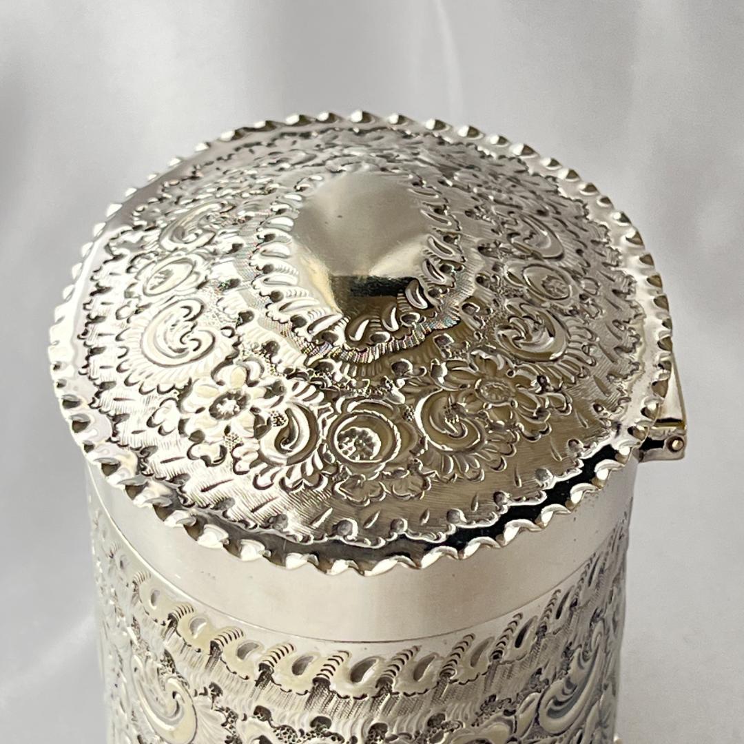 【Atkin Bros】ビクトリアン ティーキャディ 【シルバープレート】