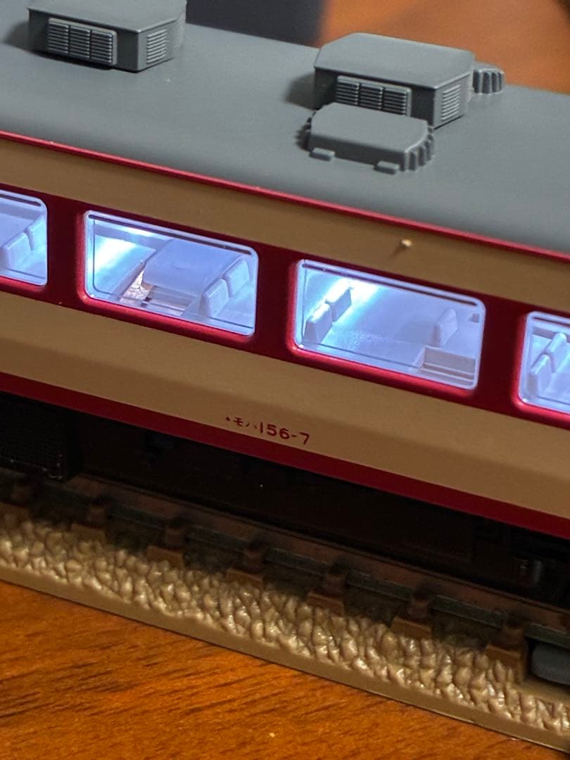 国鉄157系あまぎ7両　kato ライト室内灯点灯確認動力動作確認済