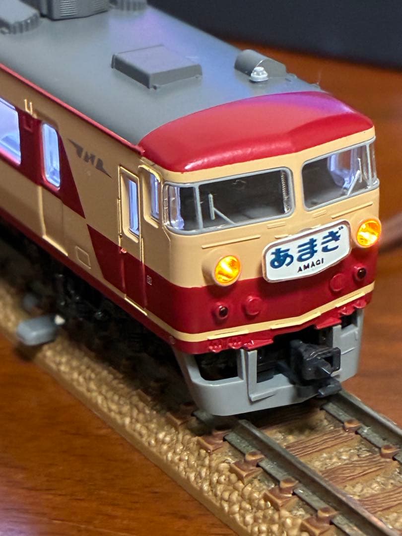 国鉄157系あまぎ7両　kato ライト室内灯点灯確認動力動作確認済