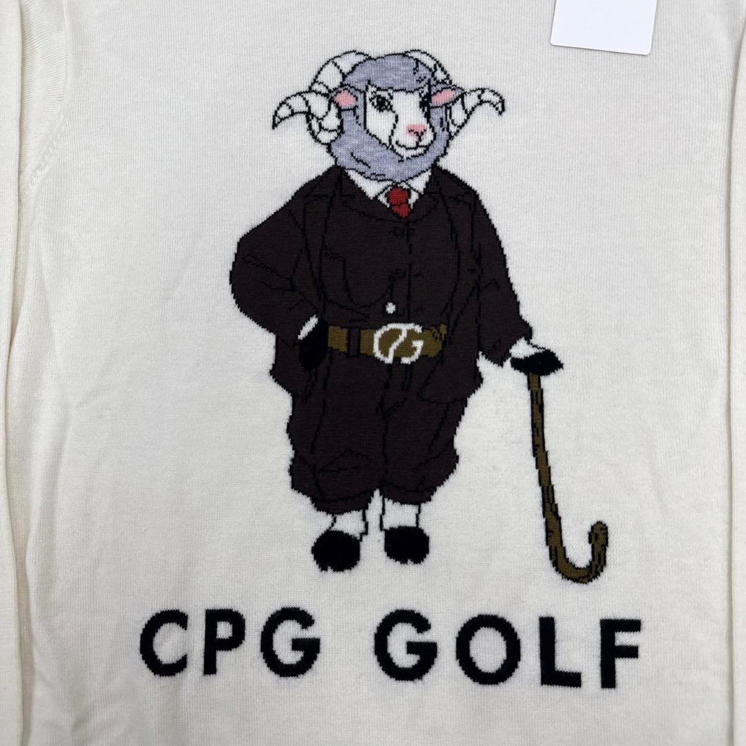 CPG GOLF 羊刺繍セーター